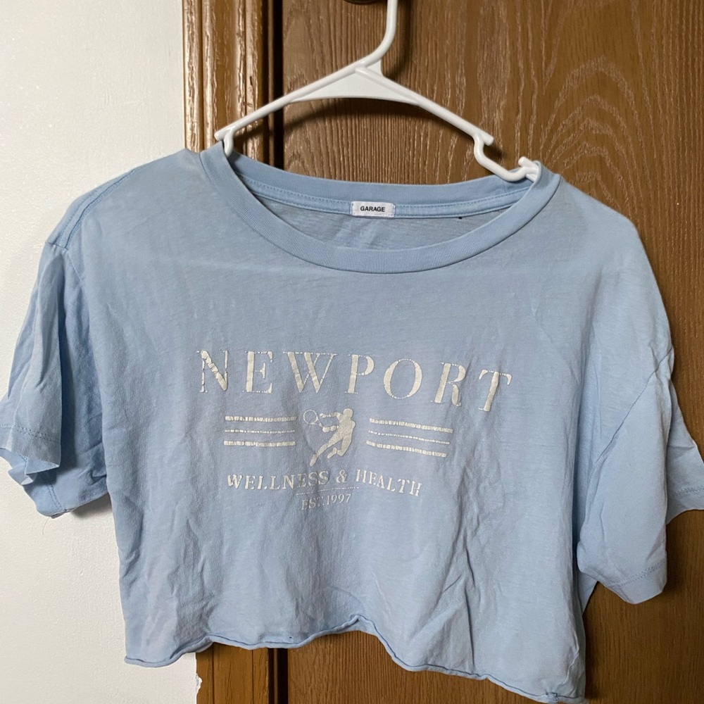 Gildan Light Blue Women's Crop Top